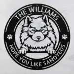 Personalized Samoyed Dog Metal Sign