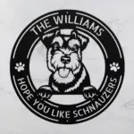 Personalized Schnauzer Dog Metal Sign