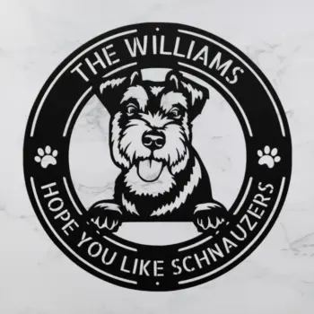 Personalized Schnauzer Dog Metal Sign