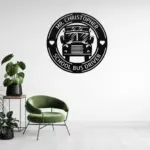 Personalized School Bus Metal Sign