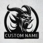 Personalized Screaming Demon Metal Sign
