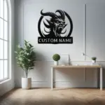 Personalized Screaming Demon Metal Sign