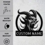 Personalized Screaming Demon Metal Sign