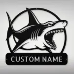 Personalized Shark Metal Sign