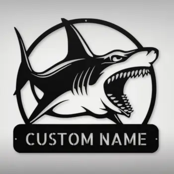 Personalized Shark Metal Sign
