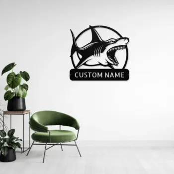 Personalized Shark Metal Sign