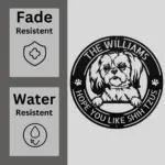 Personalized Shih Tzu Dog Metal Sign