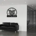 Personalized Skull Mechanic Metal Sign