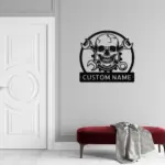 Personalized Skull Mechanic Metal Sign