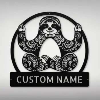Personalized Sloth Metal Sign