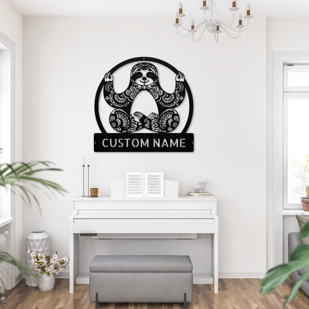 Personalized Sloth Metal Sign Personalized Sloth Metal Sign