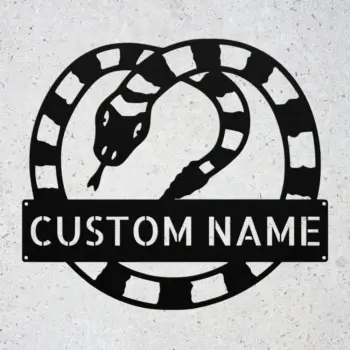 Personalized Snake Metal Sign
