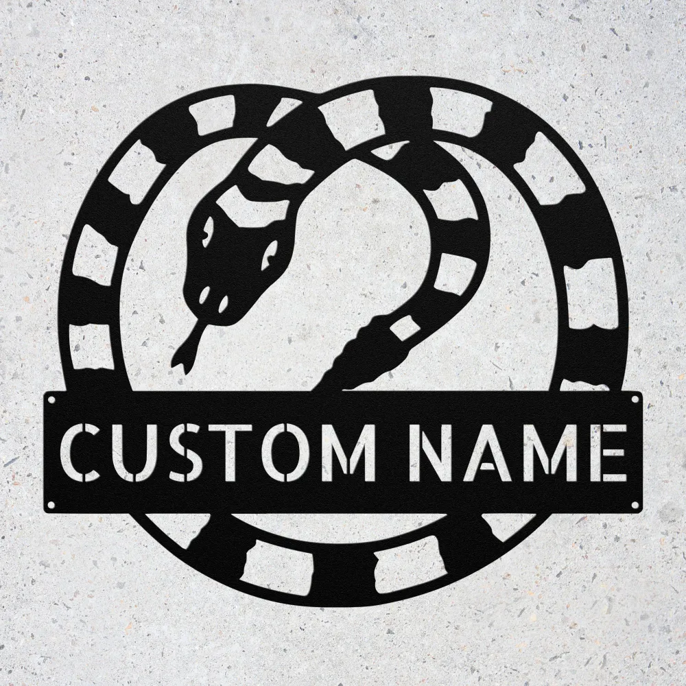Personalized Snake Metal Sign Personalized Snake Metal Sign