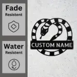 Personalized Snake Metal Sign