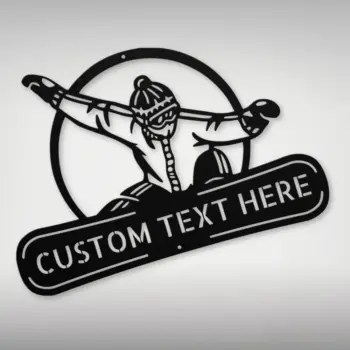Personalized Snowboard Metal Art Sign