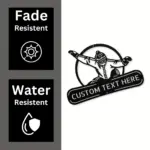 Personalized Snowboard Metal Art Sign