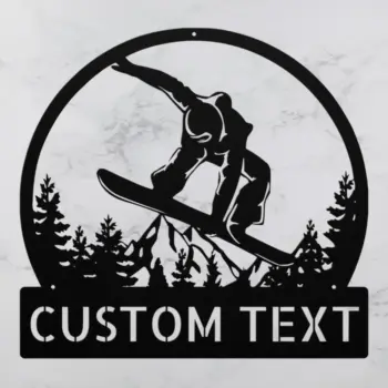Personalized Snowboard Metal Sign