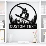 Personalized Snowboard Metal Sign