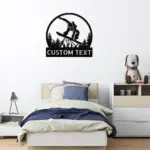 Personalized Snowboard Metal Sign