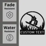 Personalized Snowboard Metal Sign