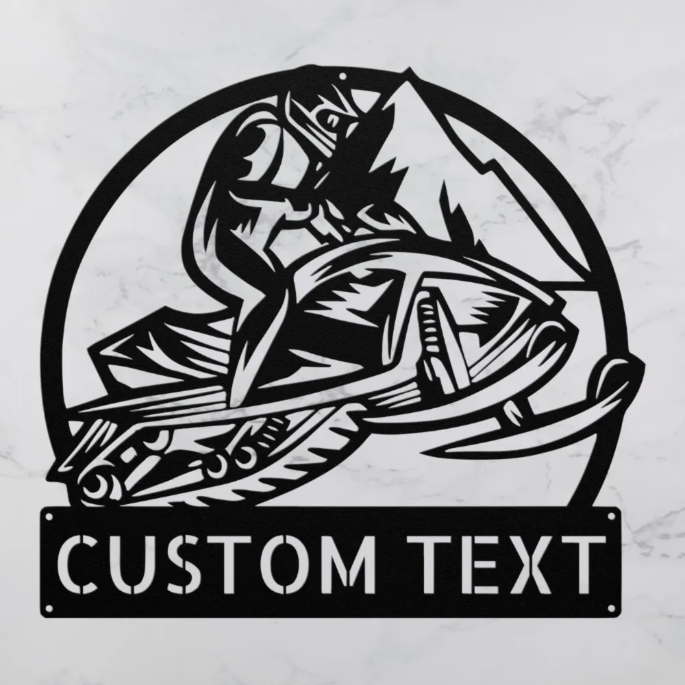 Personalized Snowmobile Metal Sign Personalized Snowmobile Metal Sign