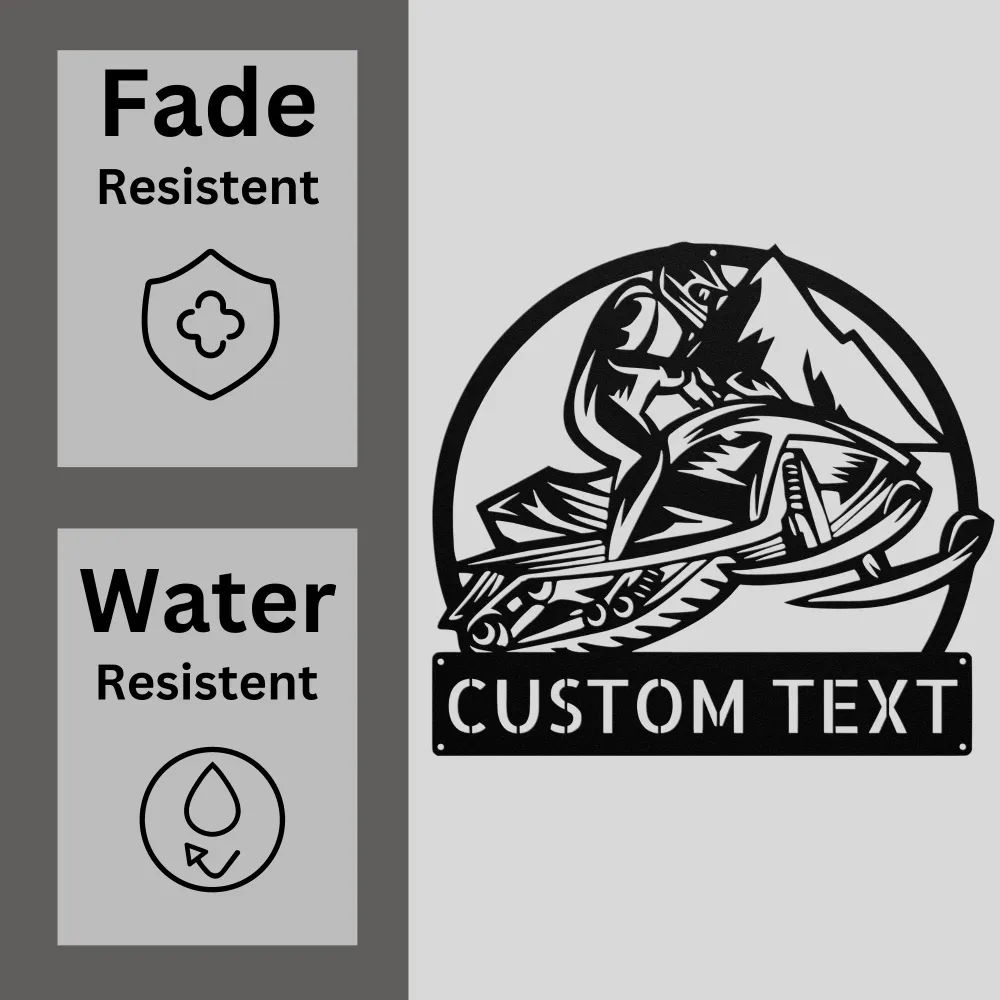 Personalized Snowmobile Metal Sign Personalized Snowmobile Metal Sign