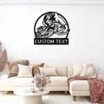 Personalized Snowmobile Metal Sign