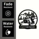 Personalized Snowmobile Scene Metal Sign