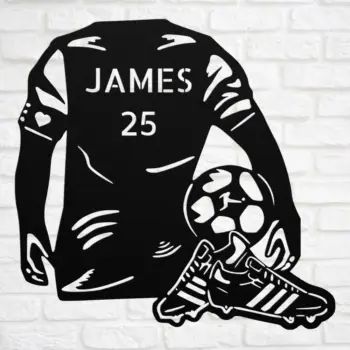 Personalized Soccer Jersey Metal Sign
