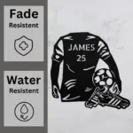 Personalized Soccer Jersey Metal Sign