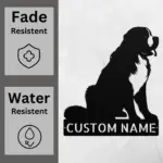Personalized St Bernard Dog Metal Sign