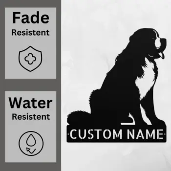 Personalized St Bernard Dog Metal Sign