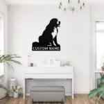 Personalized St Bernard Dog Metal Sign