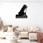 Personalized St Bernard Dog Metal Sign