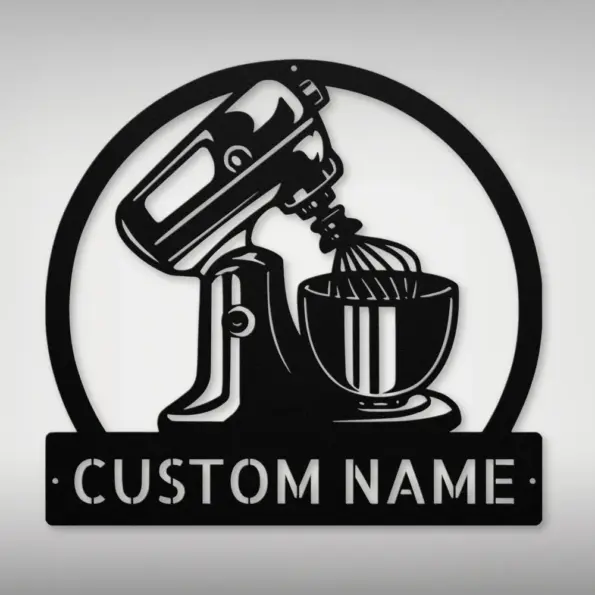 Personalized Stand Mixer Metal Sign