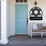 Personalized Star Of David Metal Sign