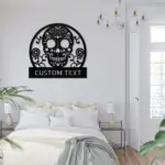 Personalized Sugar Skull Metal Sign