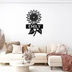 Personalized Sunflower Metal Sign