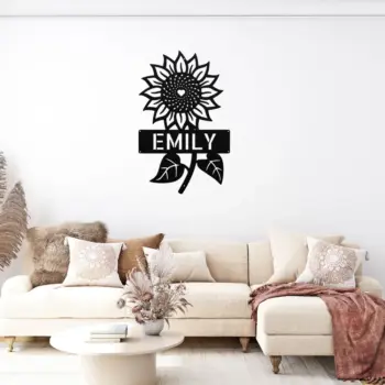 Personalized Sunflower Metal Sign