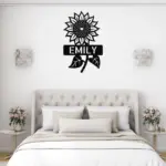 Personalized Sunflower Metal Sign