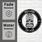 Personalized Tiki Bar Metal Sign