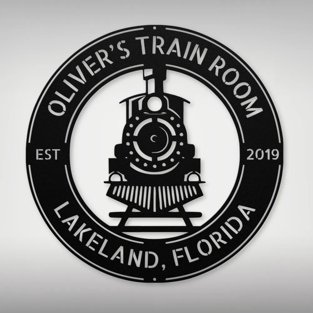 Personalized Train Front Metal Sign Personalized Train Front Metal Sign