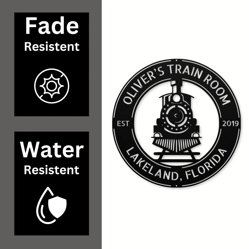 Personalized Train Front Metal Sign Personalized Train Front Metal Sign