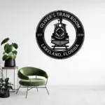 Personalized Train Front Metal Sign