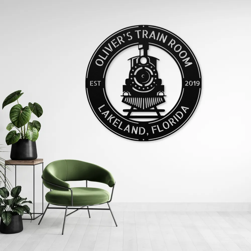 Personalized Train Front Metal Sign Personalized Train Front Metal Sign