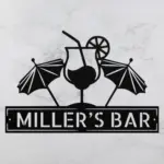 Personalized Tropical Bar Metal Sign