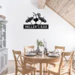 Personalized Tropical Bar Metal Sign