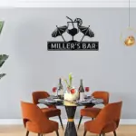 Personalized Tropical Bar Metal Sign