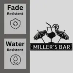 Personalized Tropical Bar Metal Sign