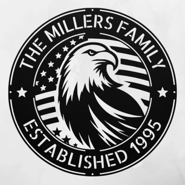Personalized US Eagle Metal Sign